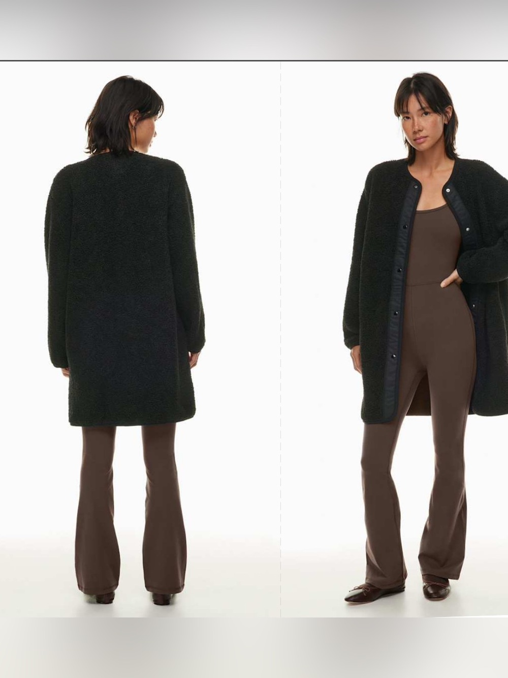 Wilfred Free Sherpa Long Liner Jacket  S Black